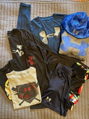 Under Armour Mixed Activewear Set - Blue, Black, Gray, Red